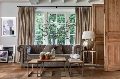 Rivièra Maison: Crescent Avenue Sofa 3 seater, velvet, olive