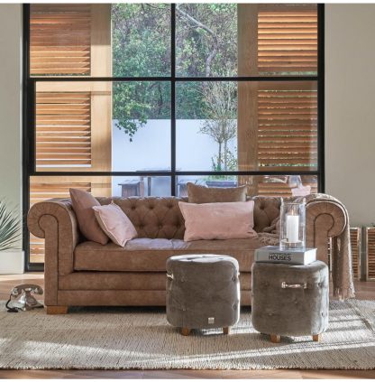 Rivièra Maison: Crescent Avenue Sofa 3 Sitzer, Pellini, Camel