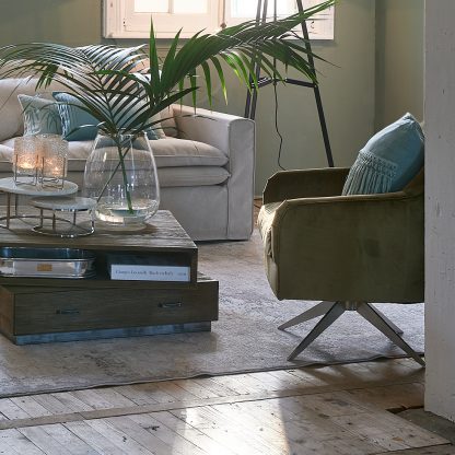Rivièra Maison: Fawcett Swivel Chair, velvet, windsor green – Bild 2