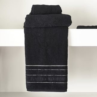 Rivièra Maison: Elegant Towel black 100x50