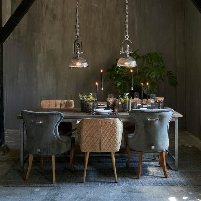 Rivièra Maison: George Dining Chair, velvet, slate grey – Bild 6