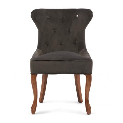 Rivièra Maison: George Dining Chair, velvet, slate grey