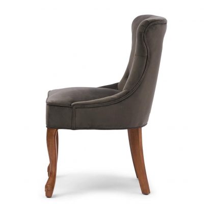 Rivièra Maison: George Dining Chair, velvet, slate grey – Bild 7