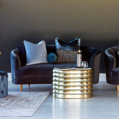 Rivièra Maison: Beverly Hills Sofa 2,5 Seater, velvet, midnight grey – Bild 6