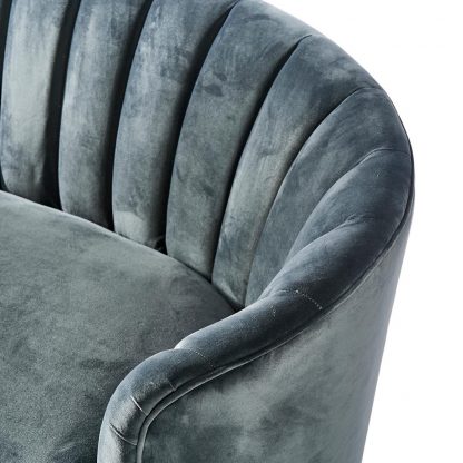 Rivièra Maison: Beverly Hills Sofa 2,5 Seater, velvet, midnight grey – Bild 3