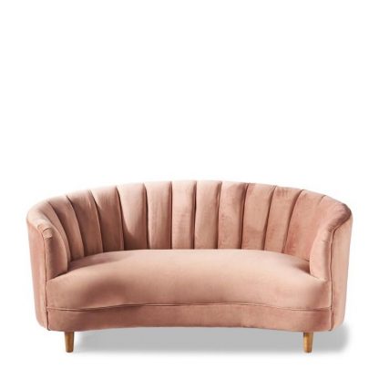 Rivièra Maison: Beverly Hills Sofa 2,5 Seater, velvet, blush