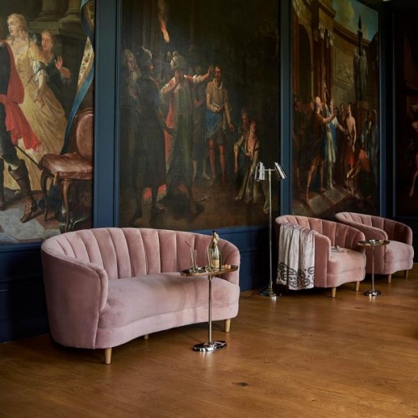 Rivièra Maison: Beverly Hills Sofa 2,5 Seater, velvet, blush – TNHS Webshop