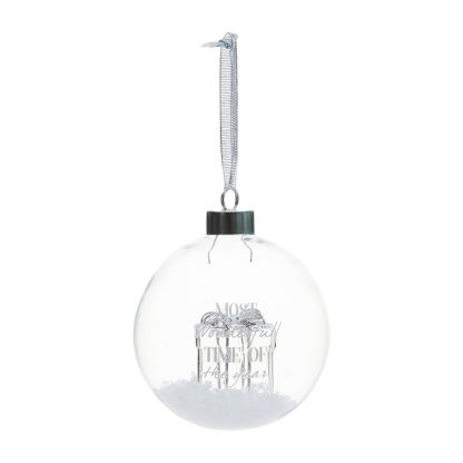 Rivièra Maison: Wonderful Time Ornament silver Dia 10