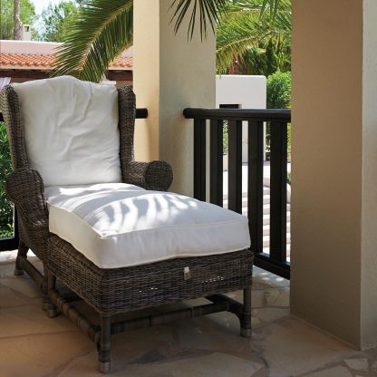 Rivièra Maison: Outdoor Rustic Rattan Nicolas Wing Chair Footstool – Bild 6