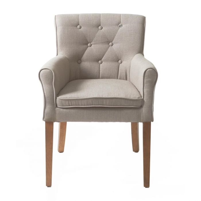 Rivièra Maison: La Scala Dining Armchair, linen, flax