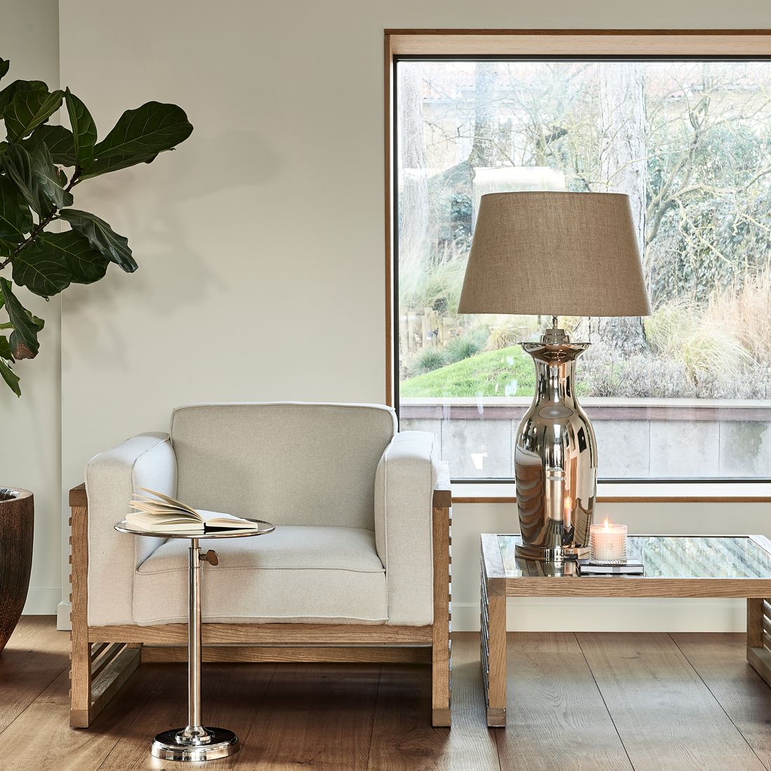 Rivièra Maison: Classic Natural Linen Lampshade natural 42x55 – Bild 3