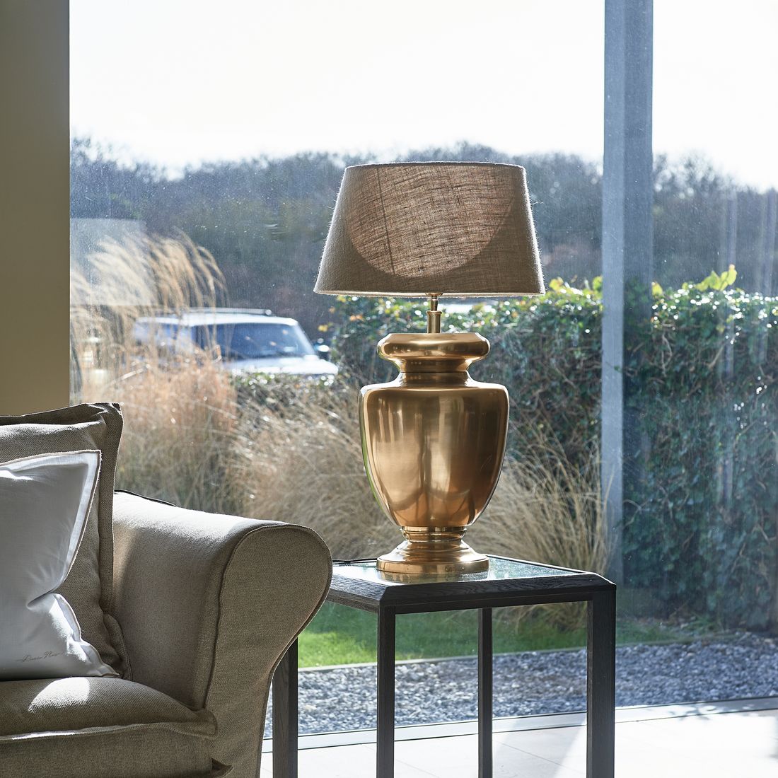 Rivièra Maison: Classic Natural Linen Lampshade natural 42x55 – Bild 4