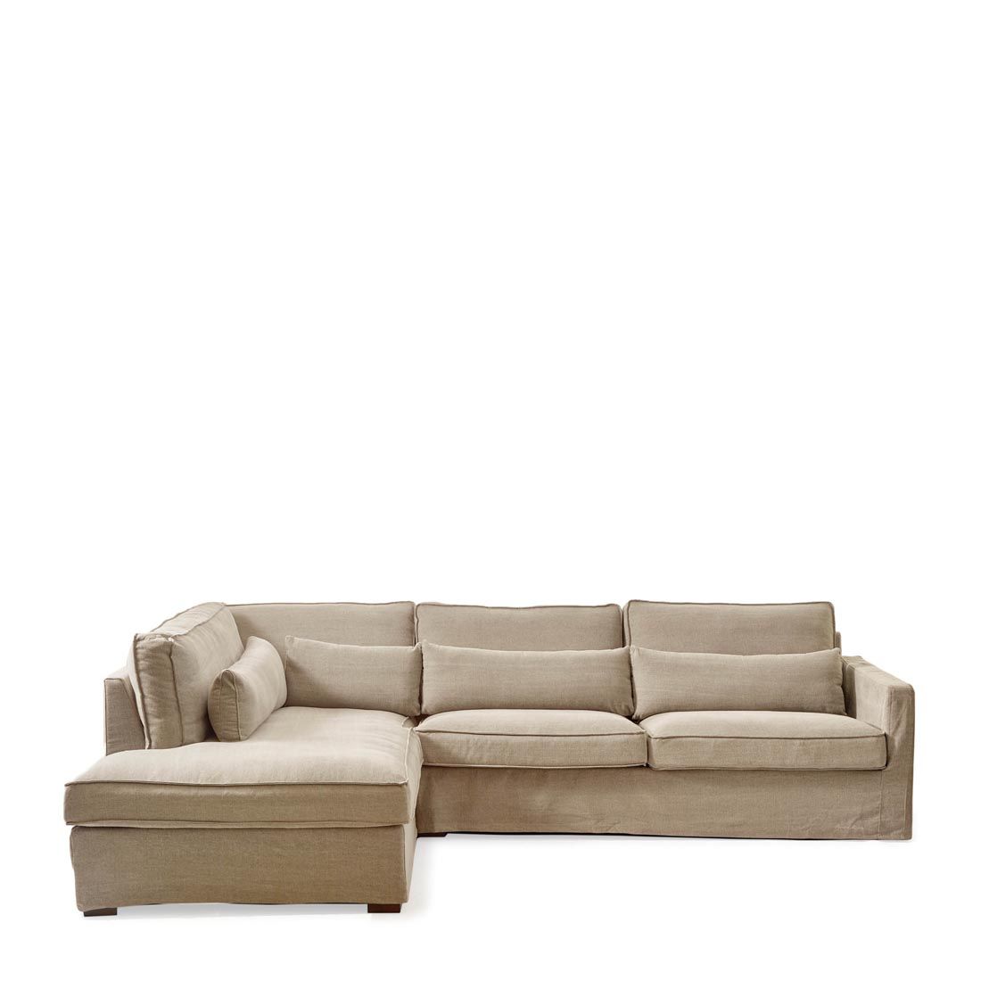 Rivièra Maison Brompton Cross Corner Sofa Chaise Longue Left, washed