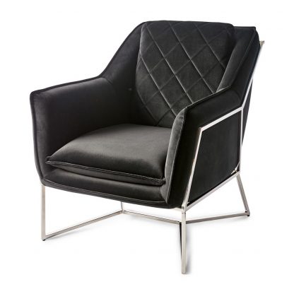 Rivièra Maison: Walker Park Armchair, velvet, black