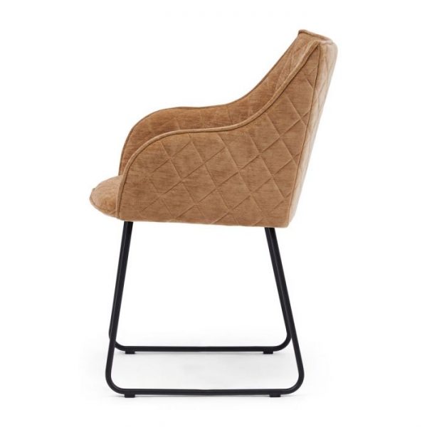 Rivièra Maison: Frisco Drive Dining Armchair, velvet, copper – TNHS Webshop