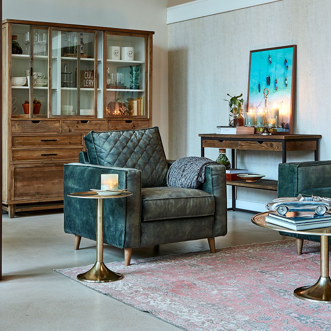 Rivièra Maison: Kendall Armchair, oxford weave, classic charcoal – Bild 2