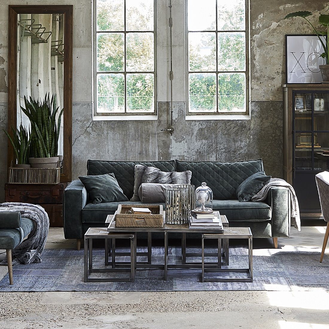 Rivièra Maison: Kendall Sofa 2,5 Seater, oxford weave, classic charcoal – Bild 2