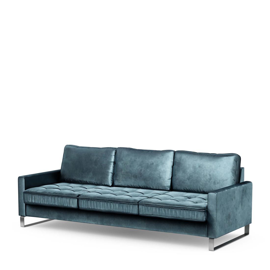 Rivièra Maison West Houston Sofa 3,5 Seater, velvet, petrol TNHS