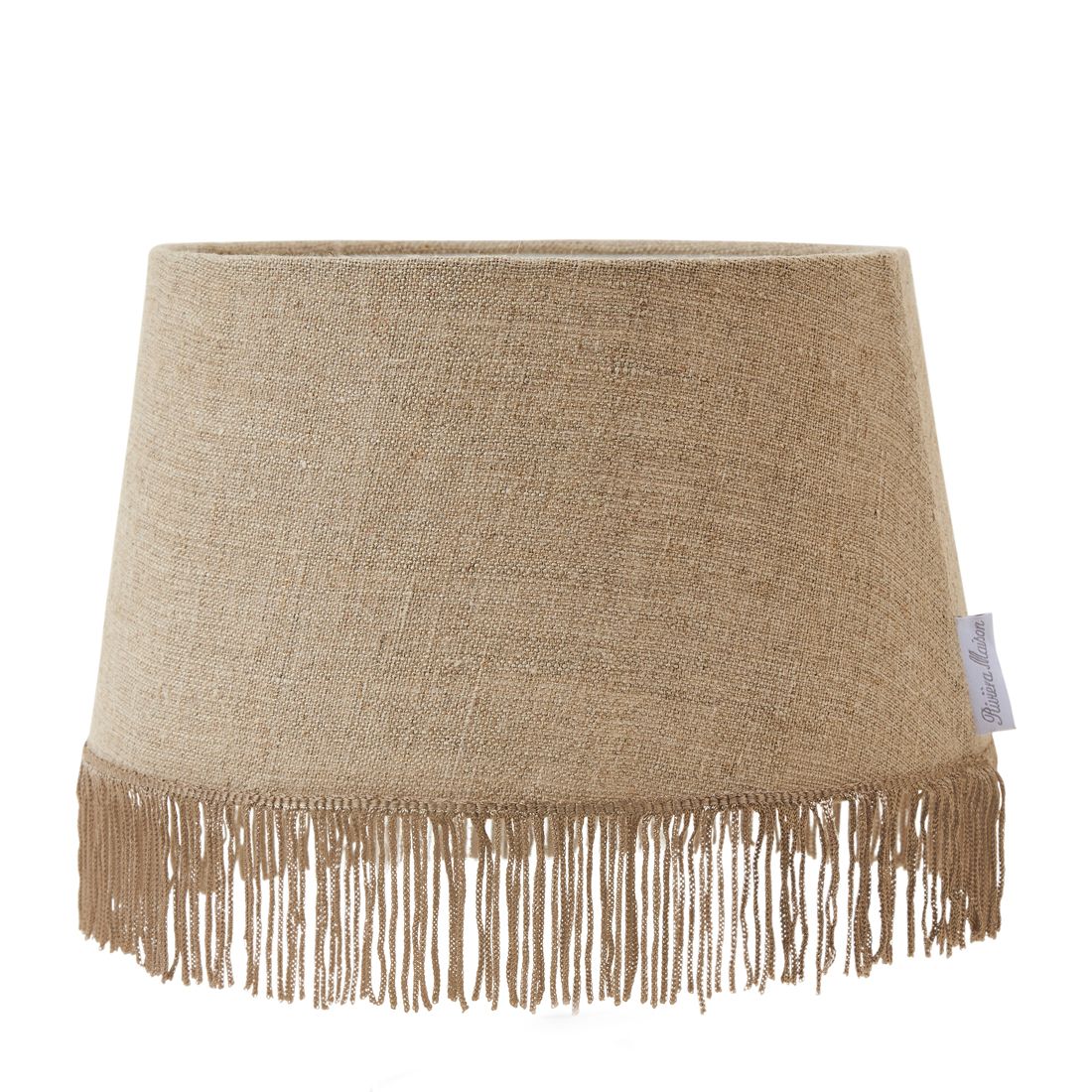 Rivièra Maison: Fringes Linen Lampshade flax 25x30