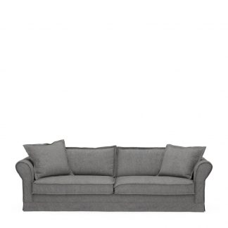 Rivièra Maison: Carlton Sofa 3,5 Seater, oxford weave, classic charcoal