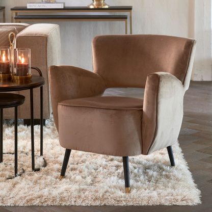Rivièra Maison: Laurel Armchair, velvet III, golden mink – Bild 2