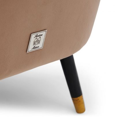 Rivièra Maison: Laurel Armchair, velvet III, golden mink – Bild 6