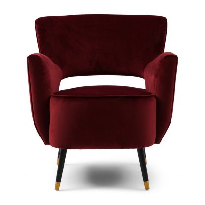 Rivièra Maison: Laurel Armchair, velvet III, burgundy