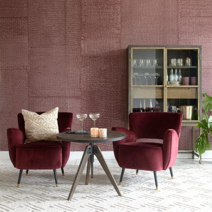 Rivièra Maison: Laurel Armchair, velvet III, burgundy – Bild 5