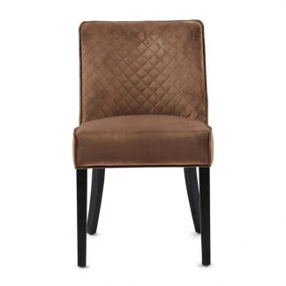 Rivièra Maison: Bridge Lane Dining Chair Diamond Stitch, velvet III, golden mink