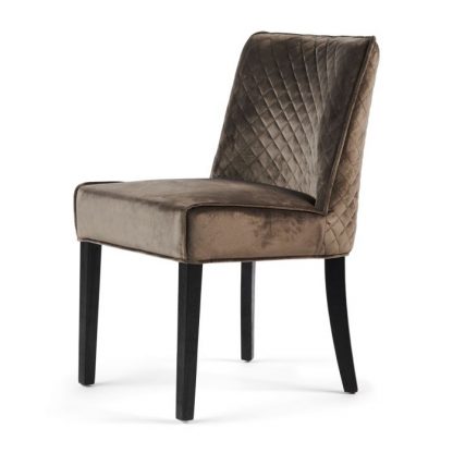 Rivièra Maison: Bridge Lane Dining Chair Diamond Stitch, velvet III, anthracite – Bild 3