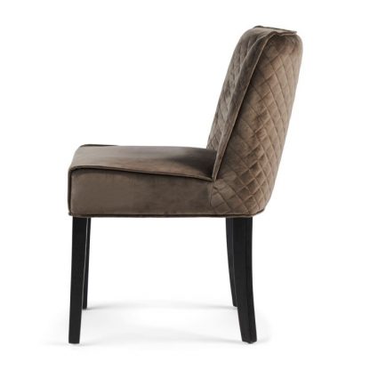 Rivièra Maison: Bridge Lane Dining Chair Diamond Stitch, velvet III, anthracite – Bild 2