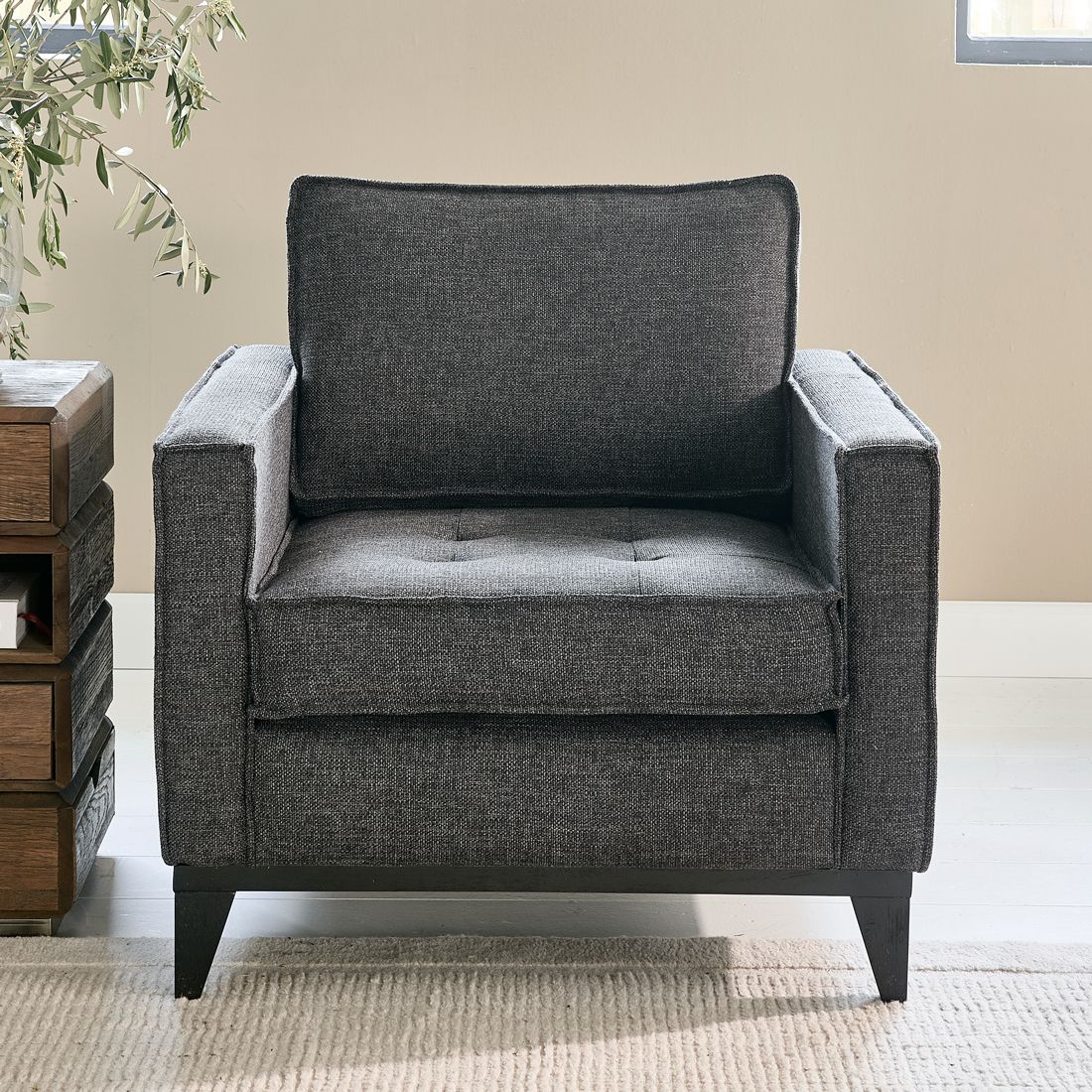 Rivièra Maison: The Jake Armchair, mélane weave, fog – Bild 2