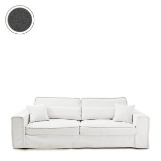 Rivièra Maison: Metropolis Sofa 3,5 seater, oxford weave, classic charcoal