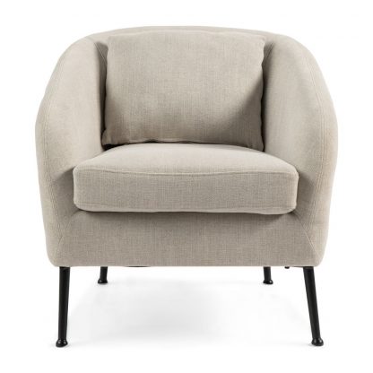 Rivièra Maison: Montmartre Armchair Black Leg, mouline linen, fabulous fax