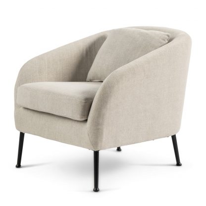 Rivièra Maison: Montmartre Armchair Black Leg, mouline linen, fabulous fax – Bild 2