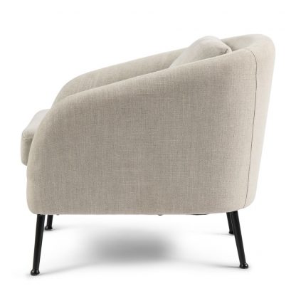 Rivièra Maison: Montmartre Armchair Black Leg, mouline linen, fabulous fax – Bild 3