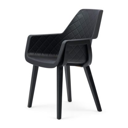 Rivièra Maison: Amsterdam City Dining Armchair Black Leg, black – Bild 2