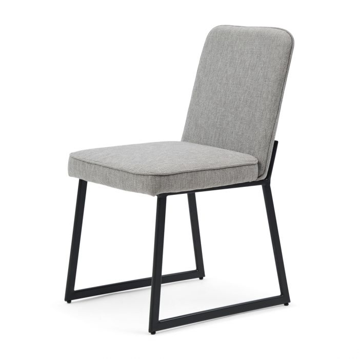 Rivièra Maison: Clubhouse Dining Chair Black Leg, mélane weave, fog – Bild 3