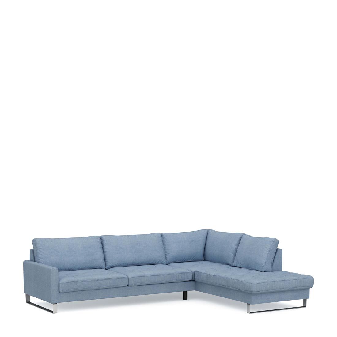 Rivièra Maison: West Houston Corner Sofa Chaise Longue Right, cotton, ice blue – Bild 2