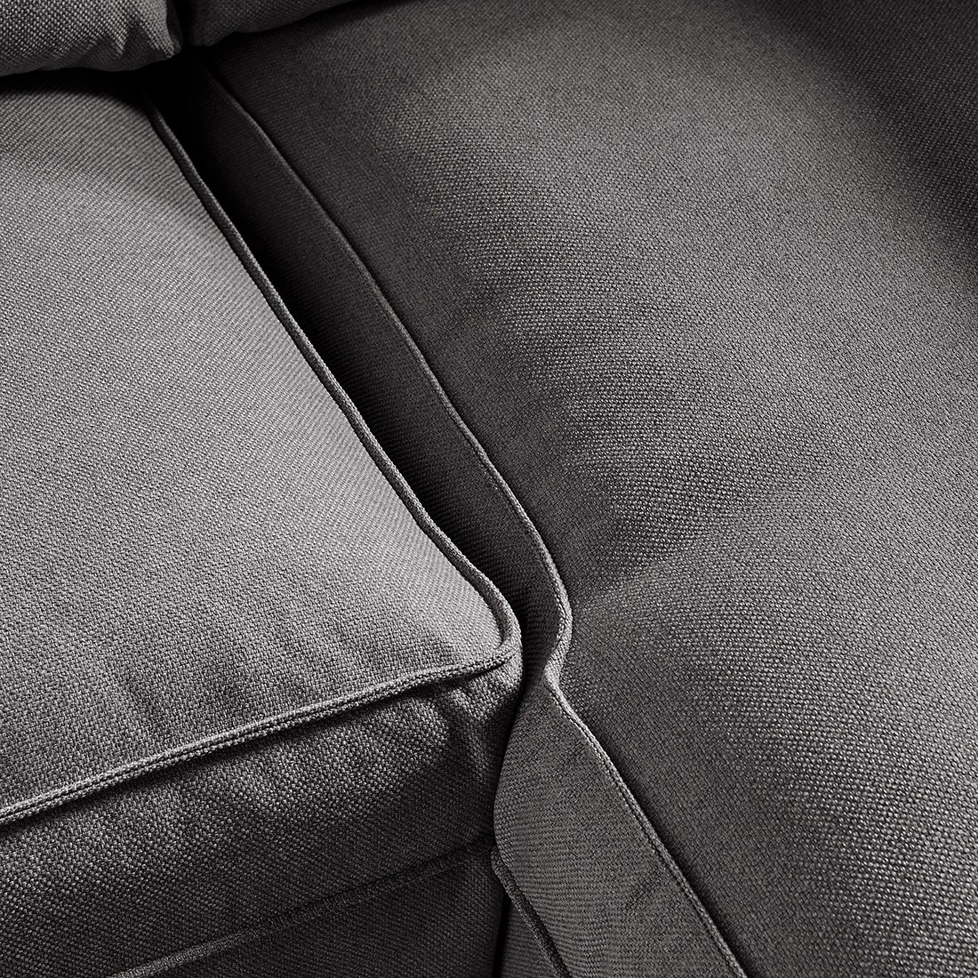 Rivièra Maison: Brompton Cross Corner Sofa Chaise Longue Right, oxford weave, classic charcoal – Bild 2