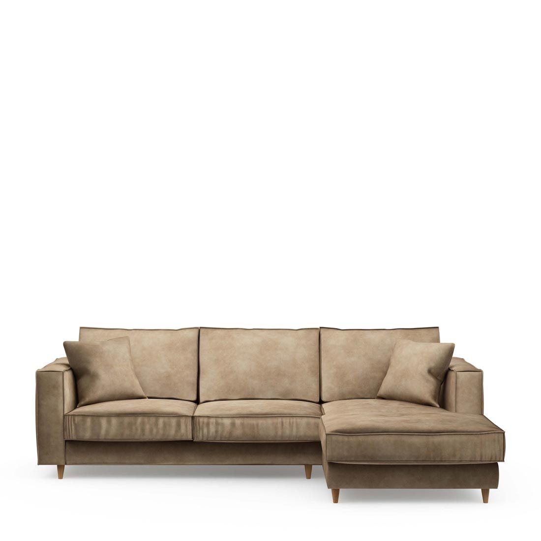 Rivièra Maison: Kendall Sofa with Chaise Longue Right, velvet, golden beige – Bild 3