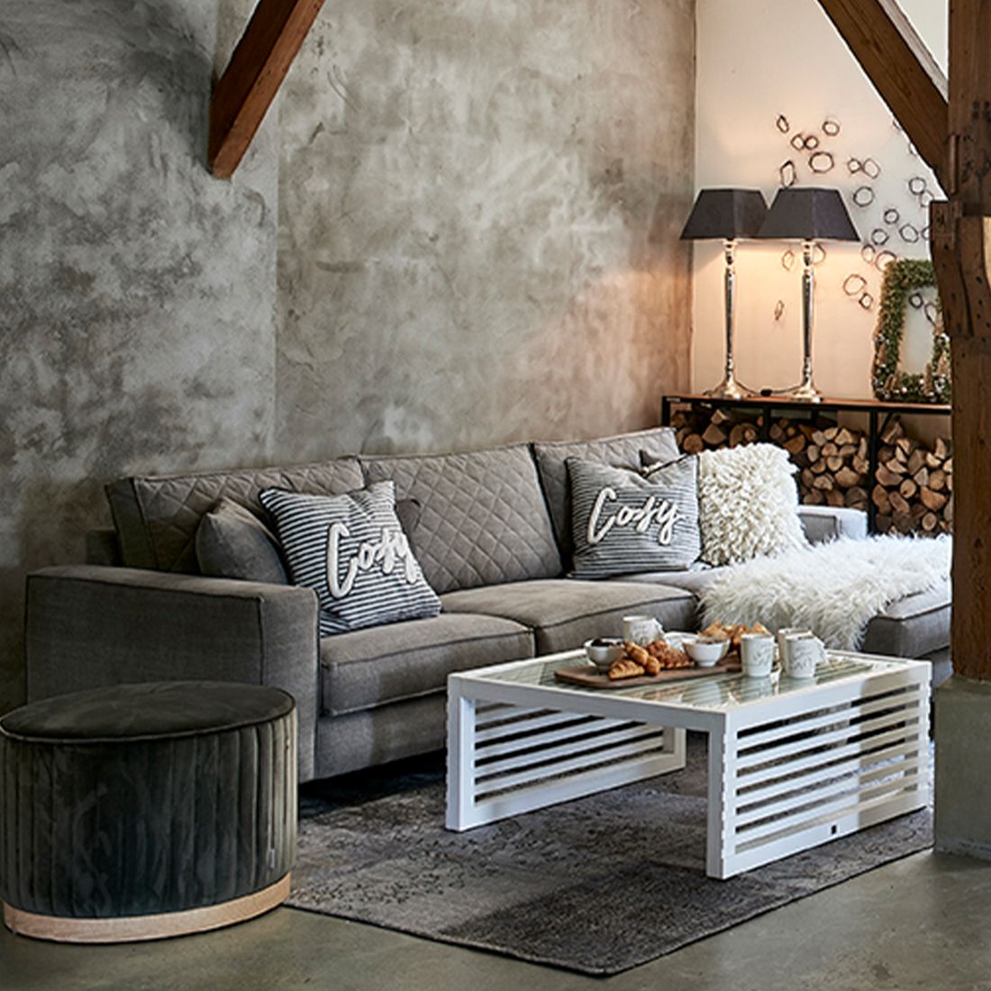 Rivièra Maison: Kendall Sofa with Chaise Longue Right, velvet, golden beige – Bild 6