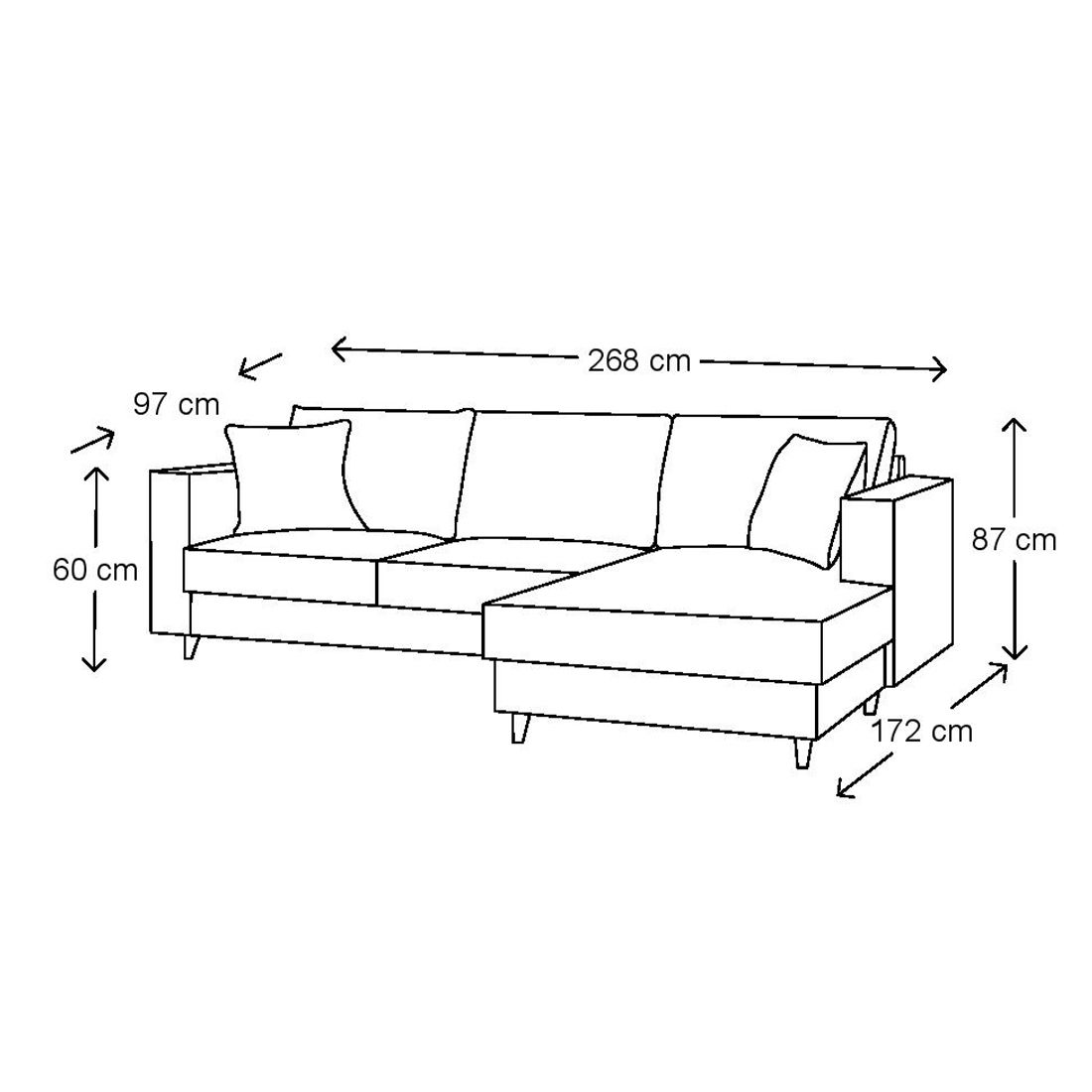 Rivièra Maison: Kendall Sofa with Chaise Longue Right, velvet, golden beige – Bild 7