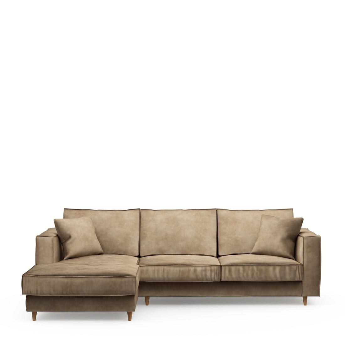 Rivièra Maison: Kendall Sofa With Chaise Longue Left, velvet, golden beige – Bild 4