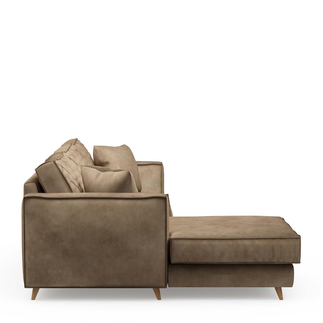 Rivièra Maison: Kendall Sofa With Chaise Longue Left, velvet, golden beige – Bild 5