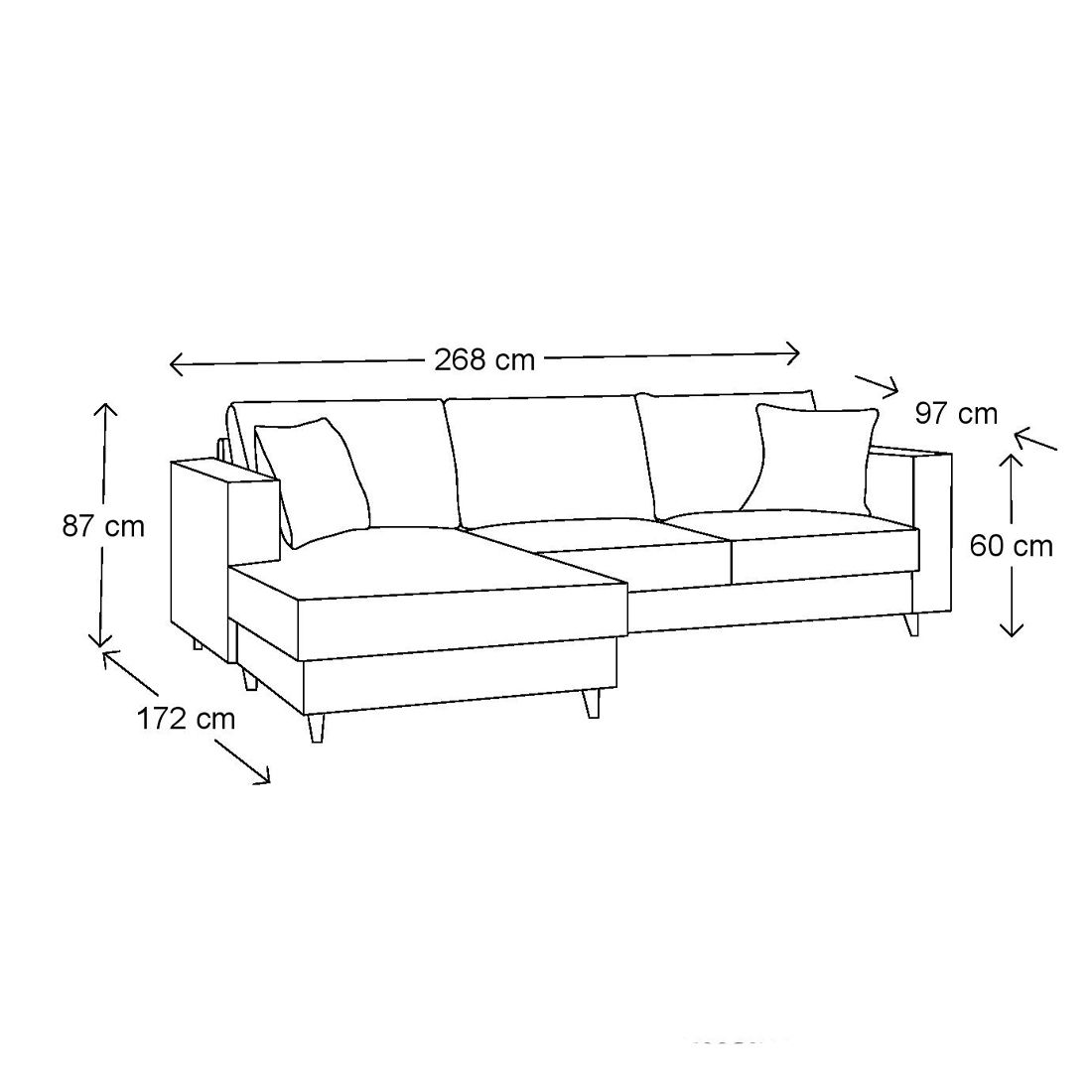 Rivièra Maison: Kendall Sofa With Chaise Longue Left, velvet, golden beige – Bild 6
