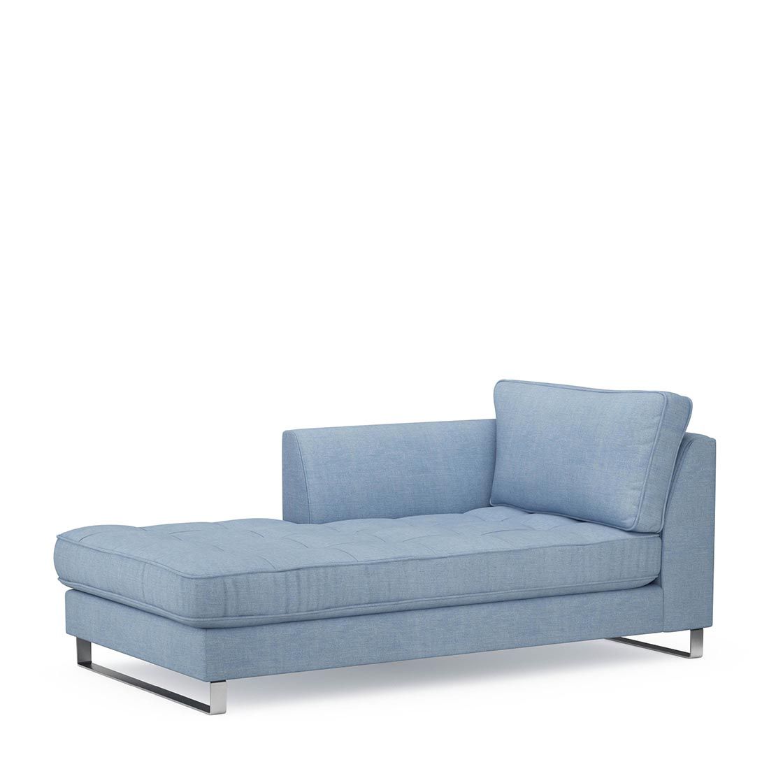 Rivièra Maison: West Houston Chaise Longue Left, washed cotton, ice blue – Bild 2