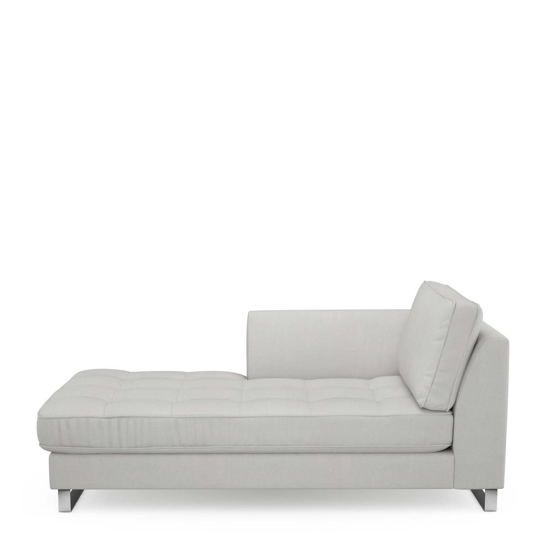 Rivièra Maison: West Houston Chaise Longue Left, washed cotton, ash grey