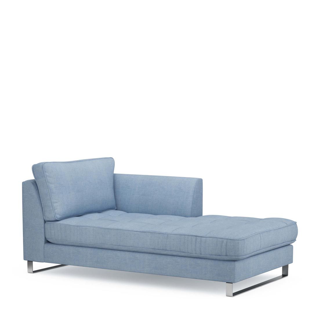 Rivièra Maison: West Houston Chaise Longue Right, washed cotton, ice blue – Bild 3