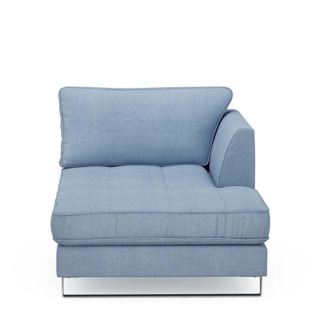 Rivièra Maison: West Houston Chaise Longue Right, washed cotton, ice blue – Bild 4